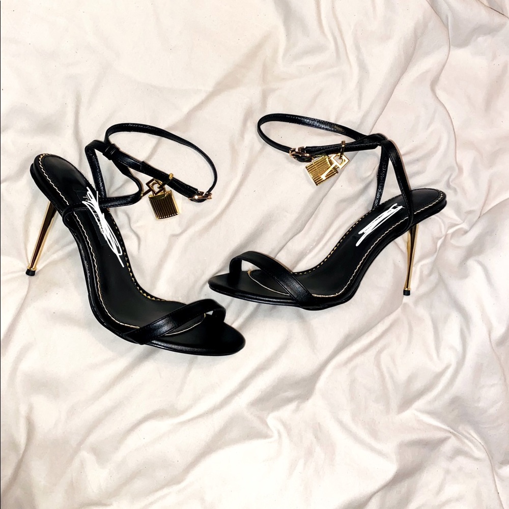 Back Padlock Stiletto Heels